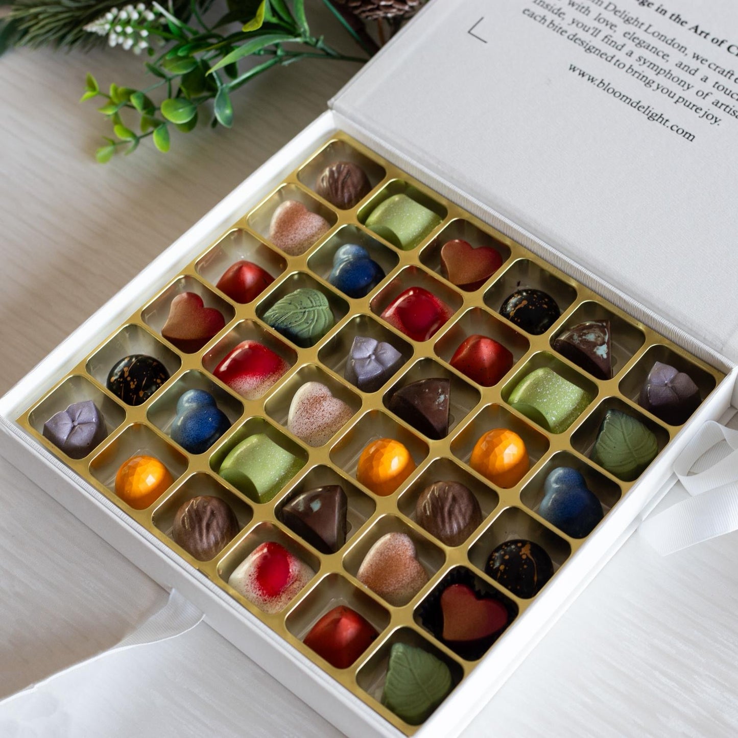 مجموعة بونبون الشوكولاتة الحرفية من بلوم ديلايت لندن، 36 قطعة
