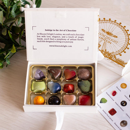 مجموعة بونبون الشوكولاتة الحرفية من بلوم ديلايت لندن، 12 قطعة
