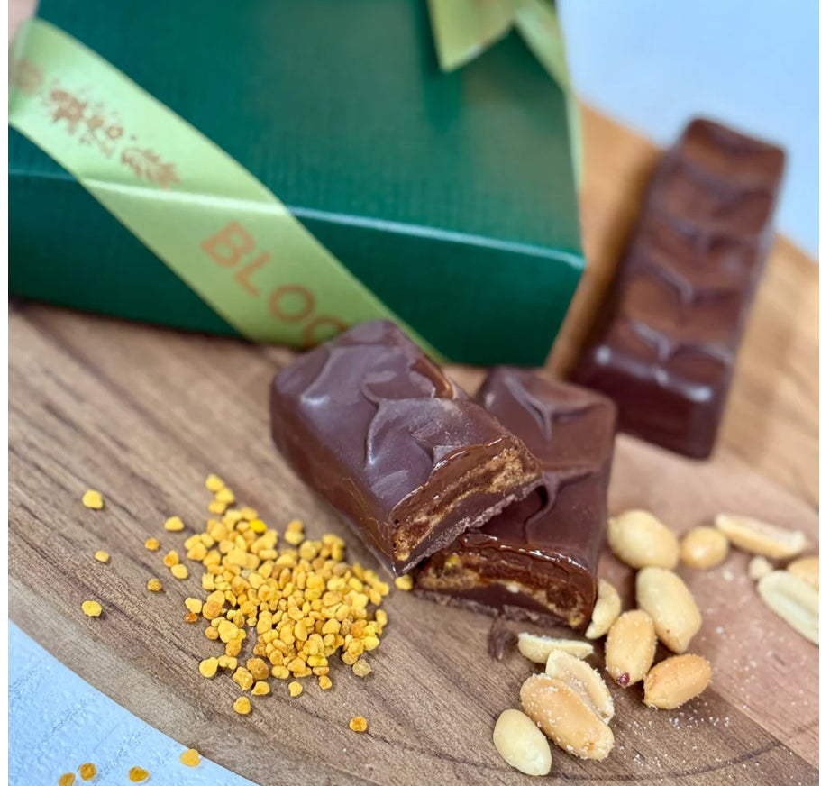 ألواح الطاقة بزبدة الفول السوداني وحبوب لقاح النحل - علبة من 3 قطع